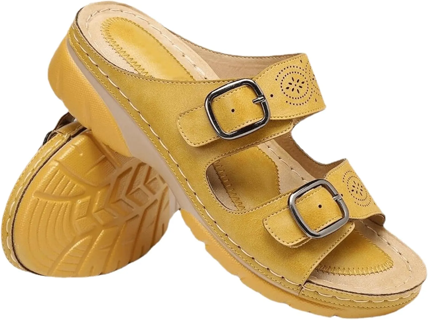Ladmiple Womens Sandals Comfortable Dressy With Arch Support Open Toe Orthotic Walking Slides Summer Orthopedic Flip Flops