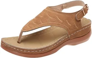 Ladmiple Womens Sandals Comfortable Summer Causal Flip Flops Arch Support Beach Roman Outdoor Open Toe Orthopedic Sandal