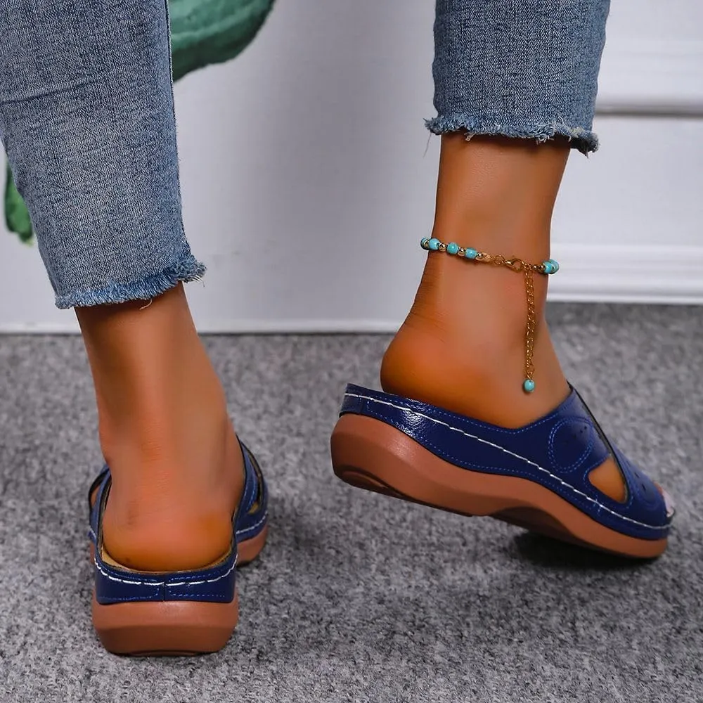 Ladmiple Womens Sandals Comfortable Walking Open Toe Arch Support Orthotic Slides Dressy Summer Orthopedic Flip Flops 2024