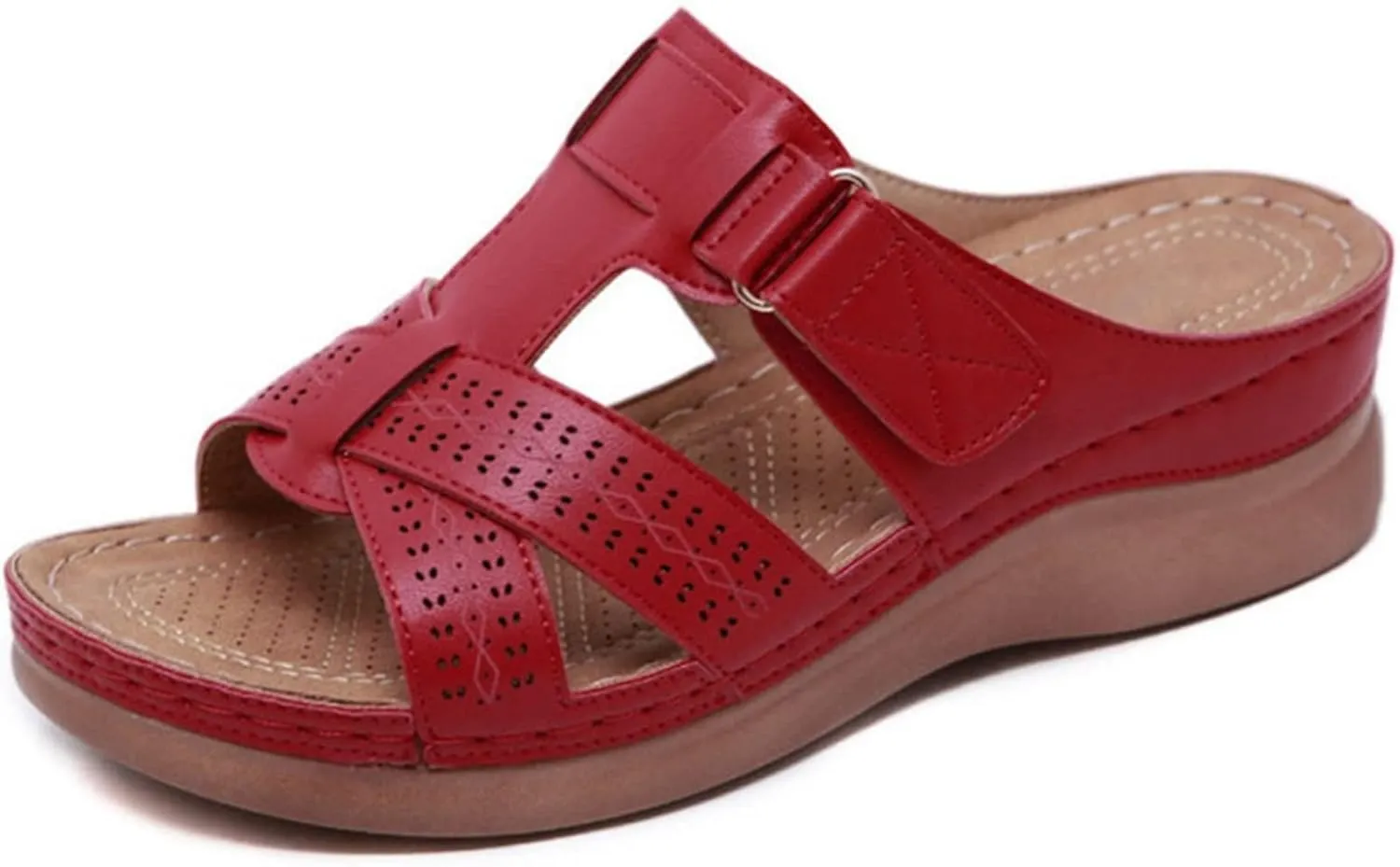 Ladmiple Women's Sandals Comfortable With Arch Support Orthotic Flips Flops for Flat feet Plantar Fasciitis Orthopedic Slides