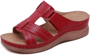 Ladmiple Women's Sandals Comfortable With Arch Support Orthotic Flips Flops for Flat feet Plantar Fasciitis Orthopedic Slides