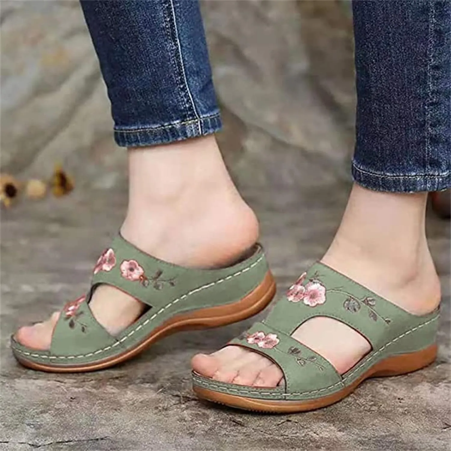 Ladmiple Womens Sandals For Plantar Fasciitis Support Comfort Orthotic Walking Slides Dressy Summer Orthopedic Flip Flops