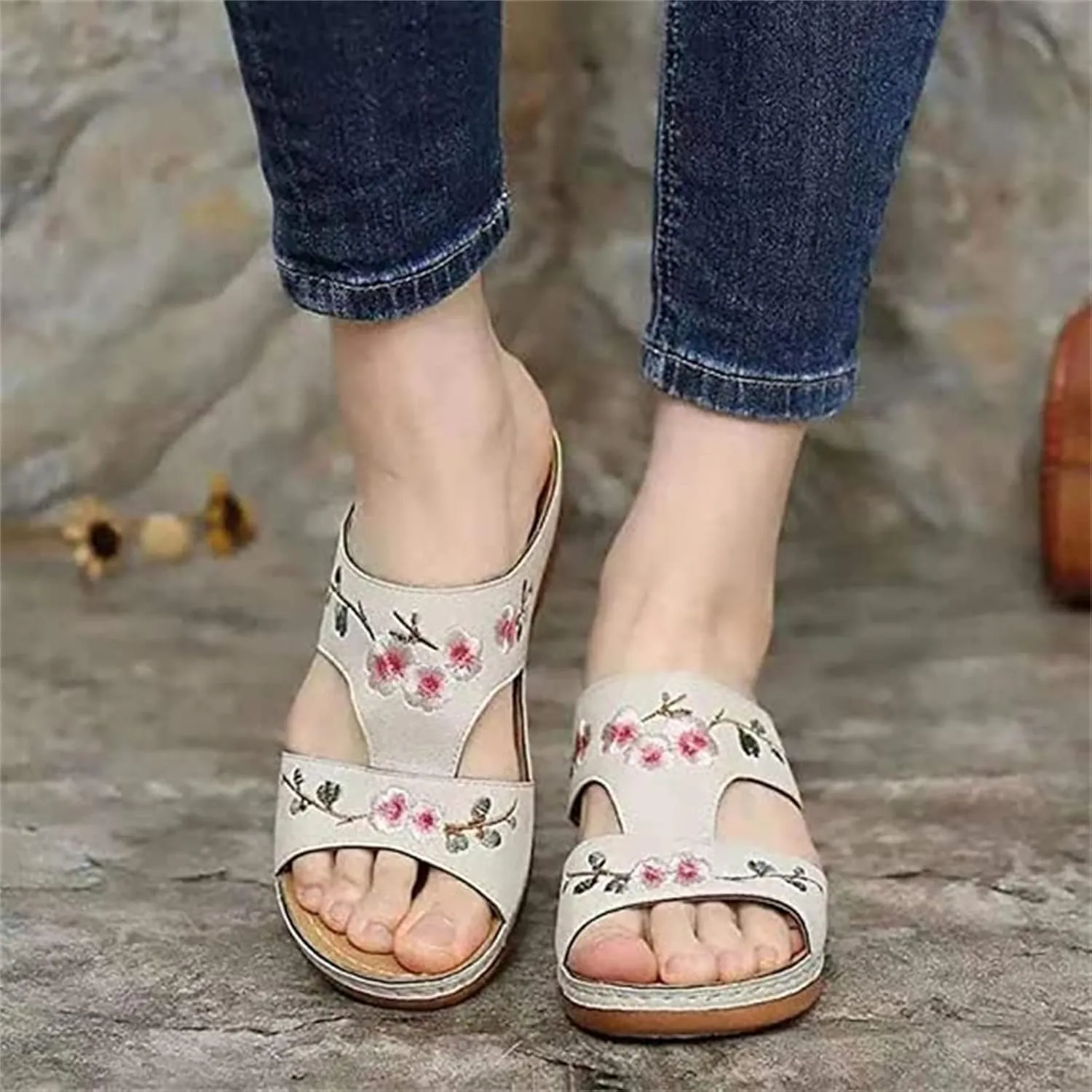 Ladmiple Womens Sandals For Plantar Fasciitis Support Comfort Orthotic Walking Slides Dressy Summer Orthopedic Flip Flops