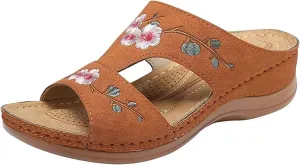 Ladmiple Women's Sandals With Arch Support Orthotic Plantar Fasciitis Orthopedic Slides Slippers Dressy Summer Flip Flops