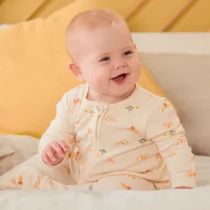 Lion & Yellow Ribbed Clever Zip Baby Pajamas 2 Pack
