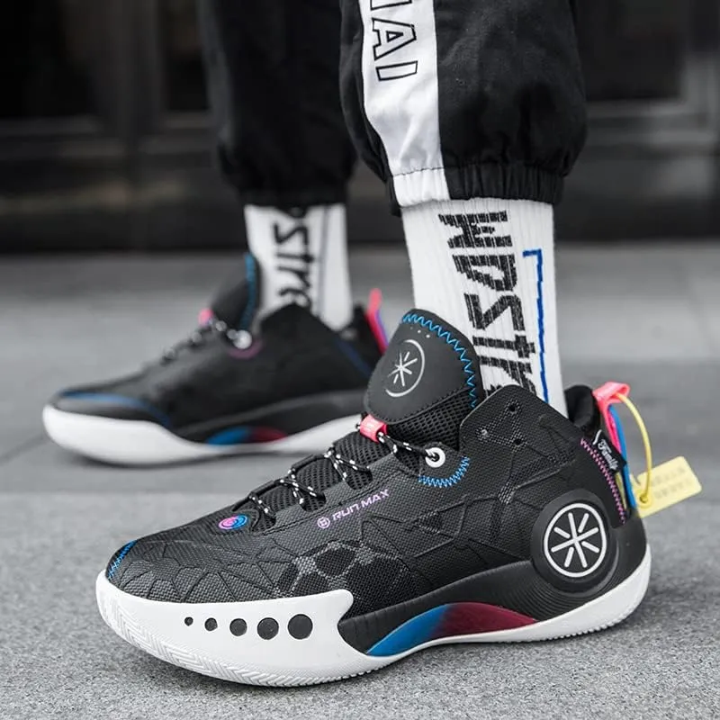 Mens Basketball Shoes Lightweight Breathable Non Slip Outdoor High Top Sneakers Cushioning Workout Boots for Fitness Streetball Shoe Sports Shoe for Running Walking