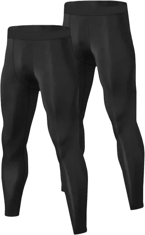 Mens Compression Pants Athletic Running Leggings Workout Tights Quick Dry Base Layer Basketball Sports Underpants