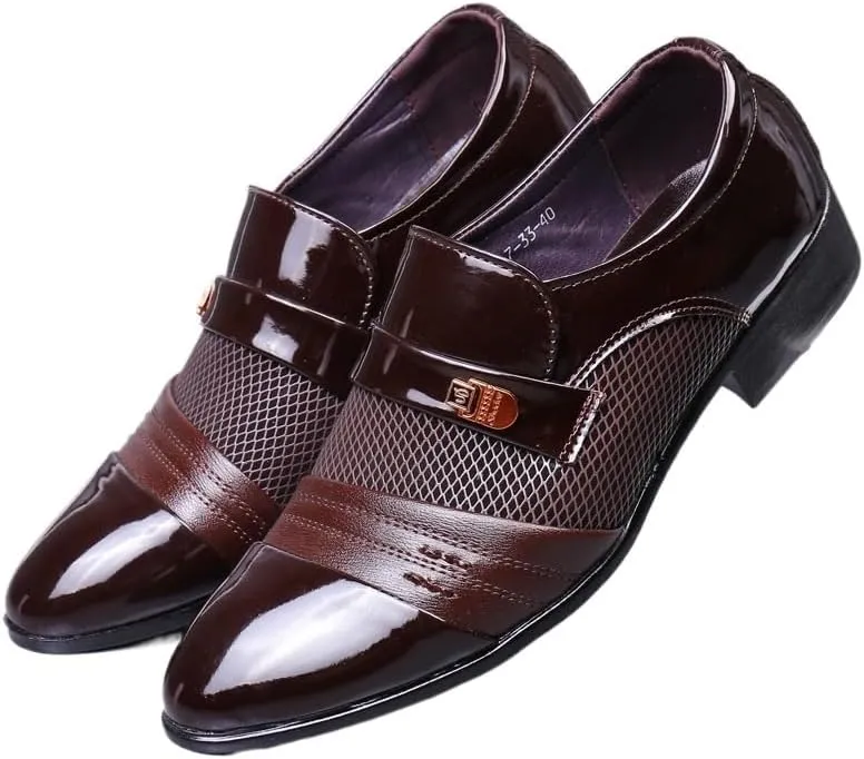 Men's Fashion Orthopedic Shoes Fashion Square Toe Lace Up Lug Sole Business Office Shoes Comfortable Dress Shoes