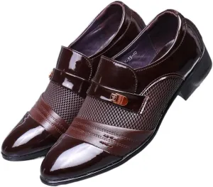 Men's Fashion Orthopedic Shoes Fashion Square Toe Lace Up Lug Sole Business Office Shoes Comfortable Dress Shoes