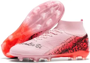 Men's High-Tops Soccer Cleats Lace-Up Adult Football Shoes Lightweight Professional Athletic Training Soccer Shoes