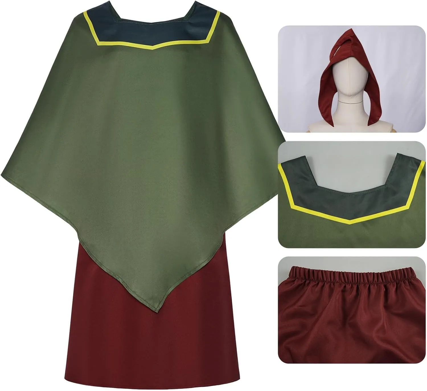 Mens Pacha Costume Outfits for Halloween Cosplay Cloak Hat Dress up Fullset