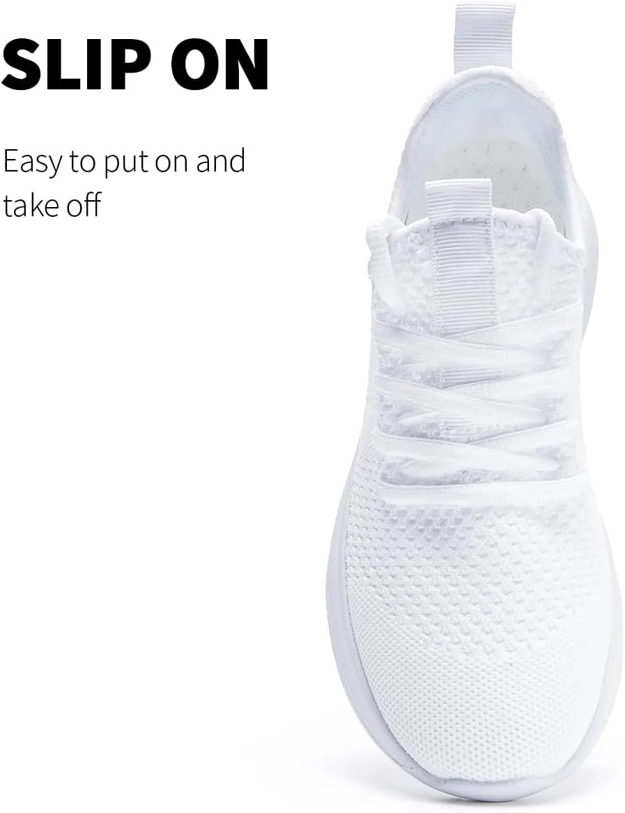 Mens Slip On Sport Running Walking Sneakers Non Slip Lightweight Breathable Knitted mesh Shoes Outdoor Working Casual for Men