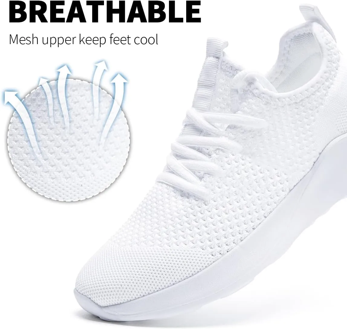Mens Slip On Sport Running Walking Sneakers Non Slip Lightweight Breathable Knitted mesh Shoes Outdoor Working Casual for Men