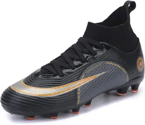 Men's Soccer Cleats Shoes High Top TF/FG Professional Spikes Football Shoes Youth Indoor Outdoor Turf Ground Football Cleats for Boys