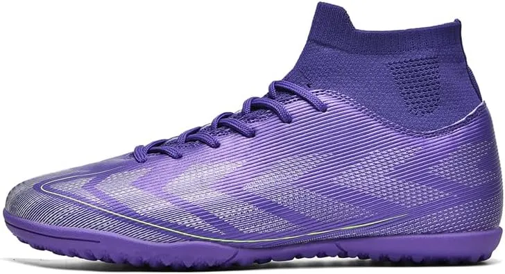 Men's Soccer Shoes Football Cleats High-Tops Lace-Up Non-Slip Spikes Indoor Outdoor TF Turf Futsal Running Sports Athletic Baseball Lacrosse Sneaker