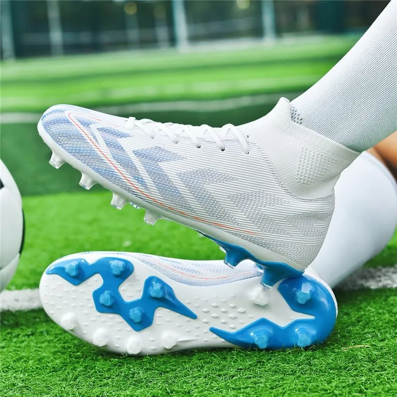 Men's Soccer Shoes Football Cleats High-Tops Lace-Up Non-Slip Spikes Indoor Outdoor TF Turf Futsal Running Sports Athletic Baseball Lacrosse Sneaker