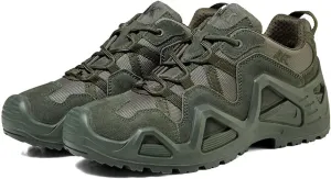 Mens Tactical Boots, Work Boots for Men,Tactical Boot, Military Work Boots, Lightweight, Breathable, Outdoor, Low-Top, Wilderness, Hiking, Mountaineering (Color : Army Green, Size : 8)