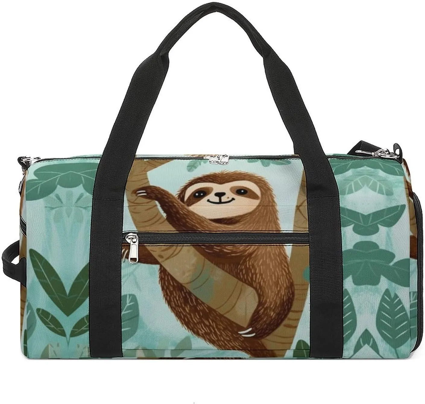 Mens Womens Gym Bag, Hug Tree Sloth Print Duffle Bags,travel Gym Duffle Bag,garment Duffle Bag,gym Bag with Shoe Compartment