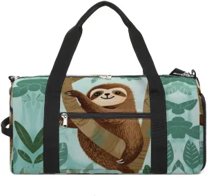 Mens Womens Gym Bag, Hug Tree Sloth Print Duffle Bags,travel Gym Duffle Bag,garment Duffle Bag,gym Bag with Shoe Compartment