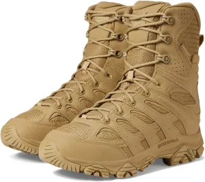 Merrell Men's Moab 3 8 Zip Tactical Waterproof Boots, Durable & Comfortable Coated Leather Combat Hiking Shoes