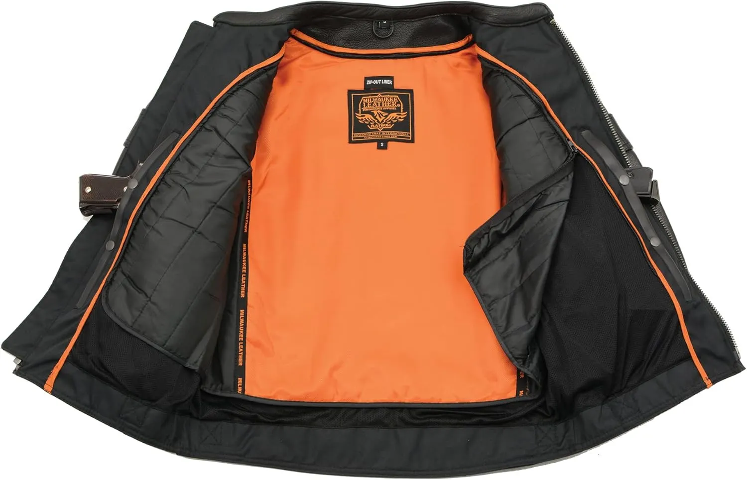 Milwaukee Leather Men's Black Cowhide Quilted Pattern Scooter Style Racing Jacket MLM1545 (XX-Large)
