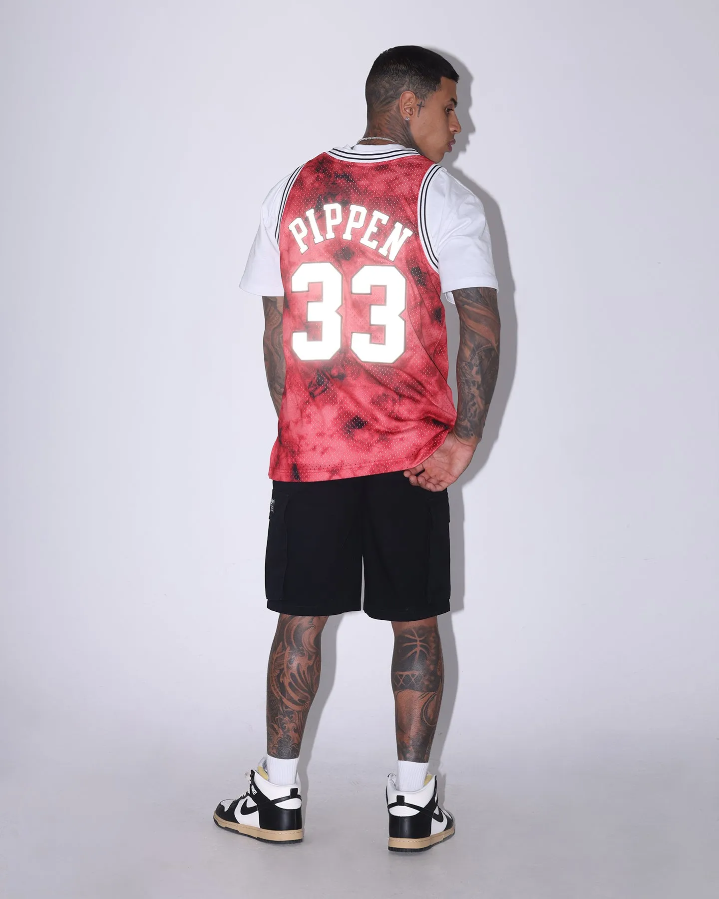 Mitchell & Ness Chicago Bulls Scottie Pippen #33 Galaxy Swingman Jersey Red