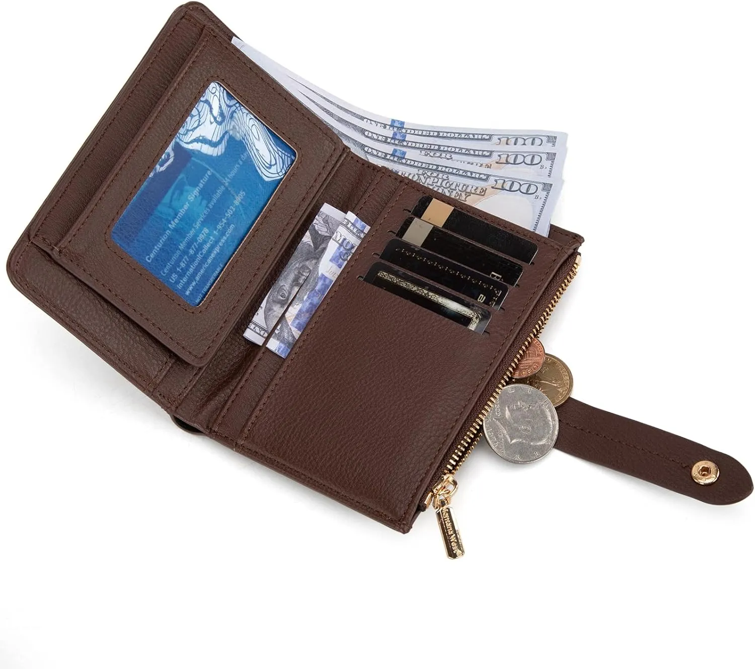 Montana West Rfid Wallet Bifold Women's Wallets Card Cases & Money Organizers Small Cash Wallet for Female Ladies Compact Zipper Pocket Wallet with Multi Card Slots