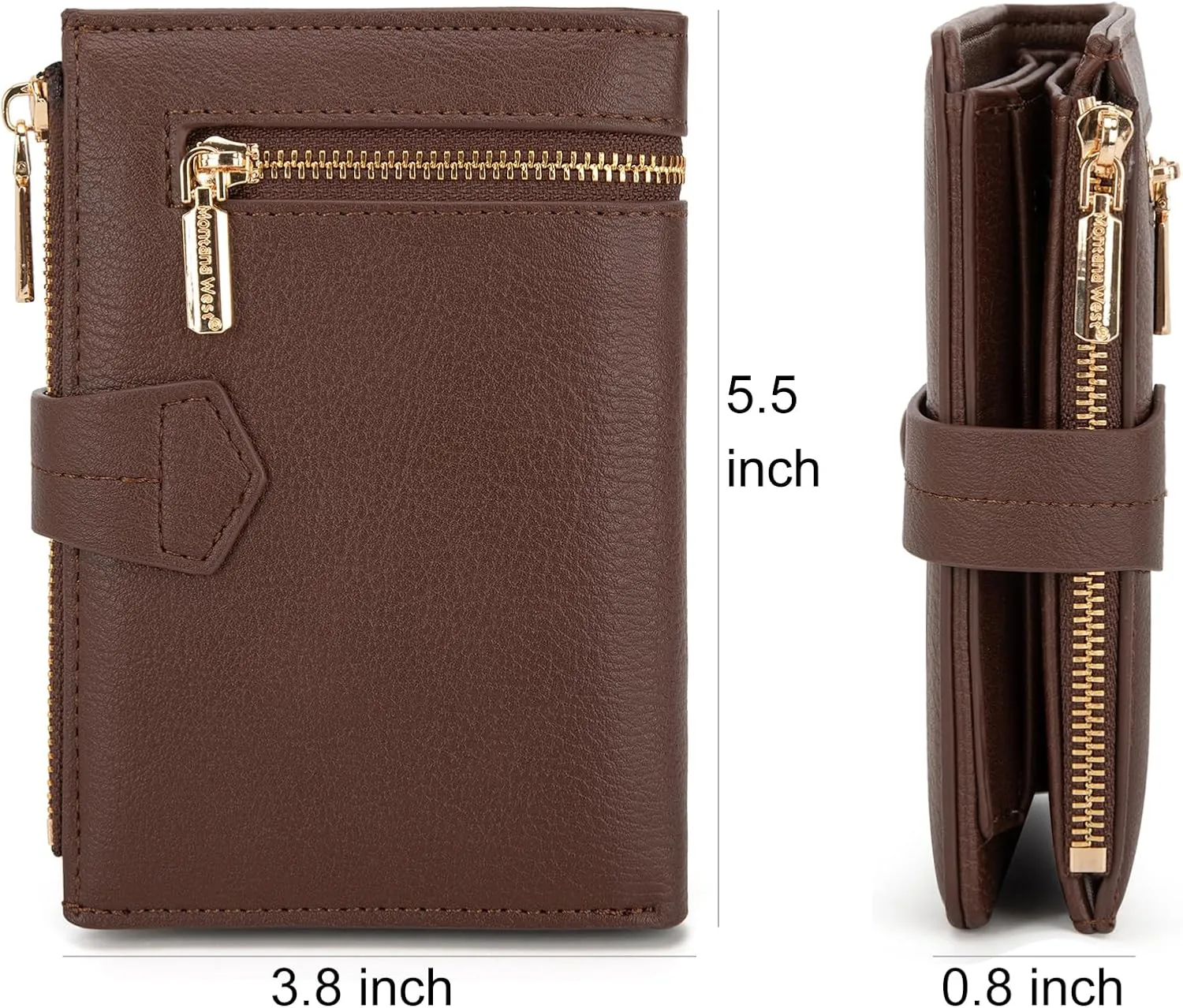 Montana West Rfid Wallet Bifold Women's Wallets Card Cases & Money Organizers Small Cash Wallet for Female Ladies Compact Zipper Pocket Wallet with Multi Card Slots
