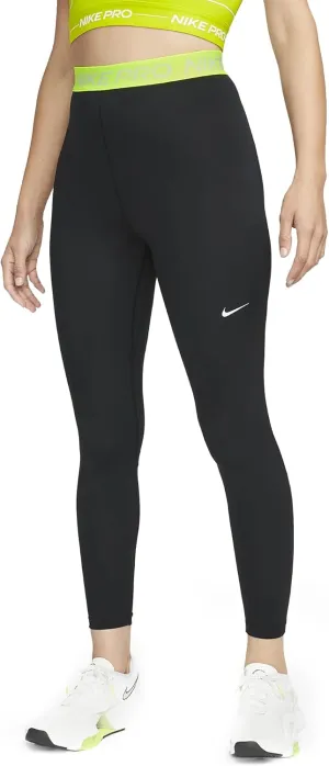 Nike Pro 365 Women's High-Rise 7/8 Leggings (US, Alpha, Medium, Regular, Regular, Black/Yellow Strike)