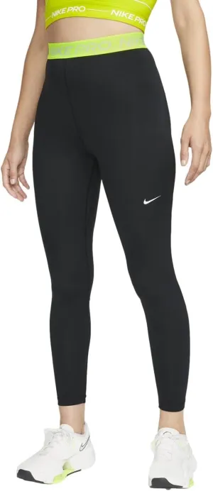 Nike Pro 365 Women's High-Rise 7/8 Leggings (US, Alpha, Small, Regular, Regular, Black/Yellow Strike)