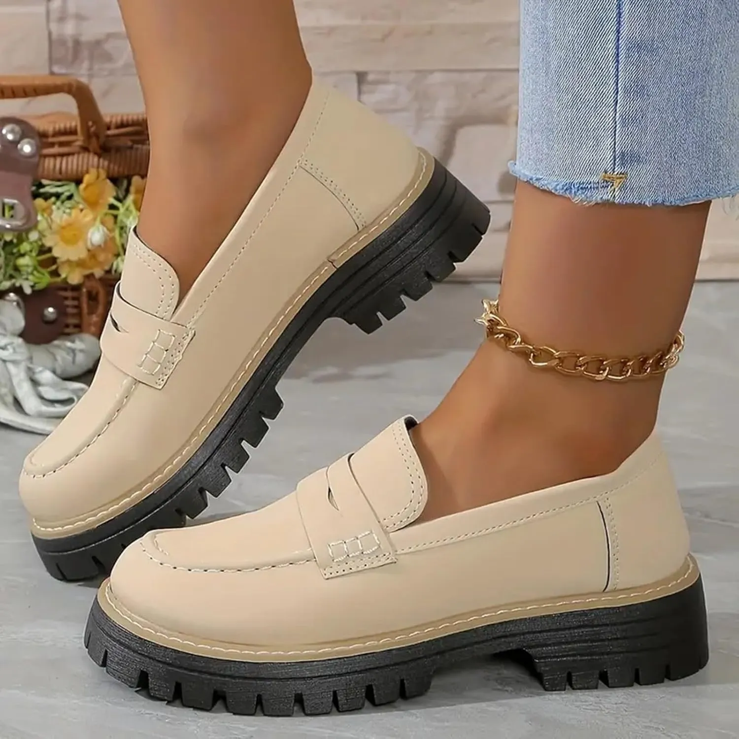Orthoture-Orthopedic Platform Loafers Comfortable Casual Fashion with Buckle Shoes Womens Round Toe Flats Walking Shoes