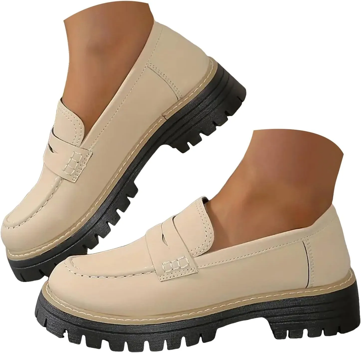 Orthoture-Orthopedic Platform Loafers Comfortable Casual Fashion with Buckle Shoes Womens Round Toe Flats Walking Shoes