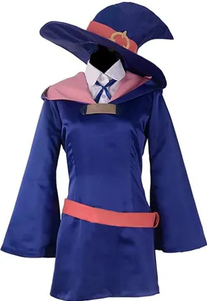 Poetic Walk Women Kagari Atsuko Cosplay Costume School Uniform Halloween Hat Cloak Custom