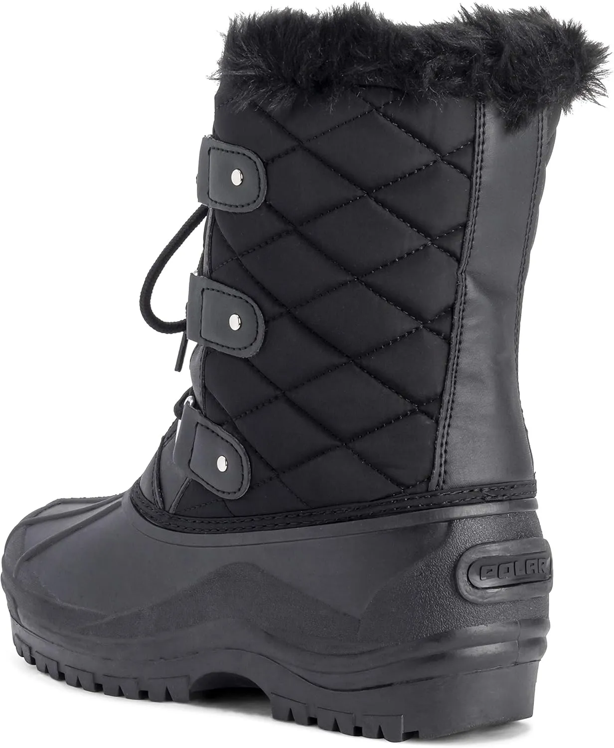 POLAR Womens Mid Calf Mountain Walking Tactical Waterproof Boots