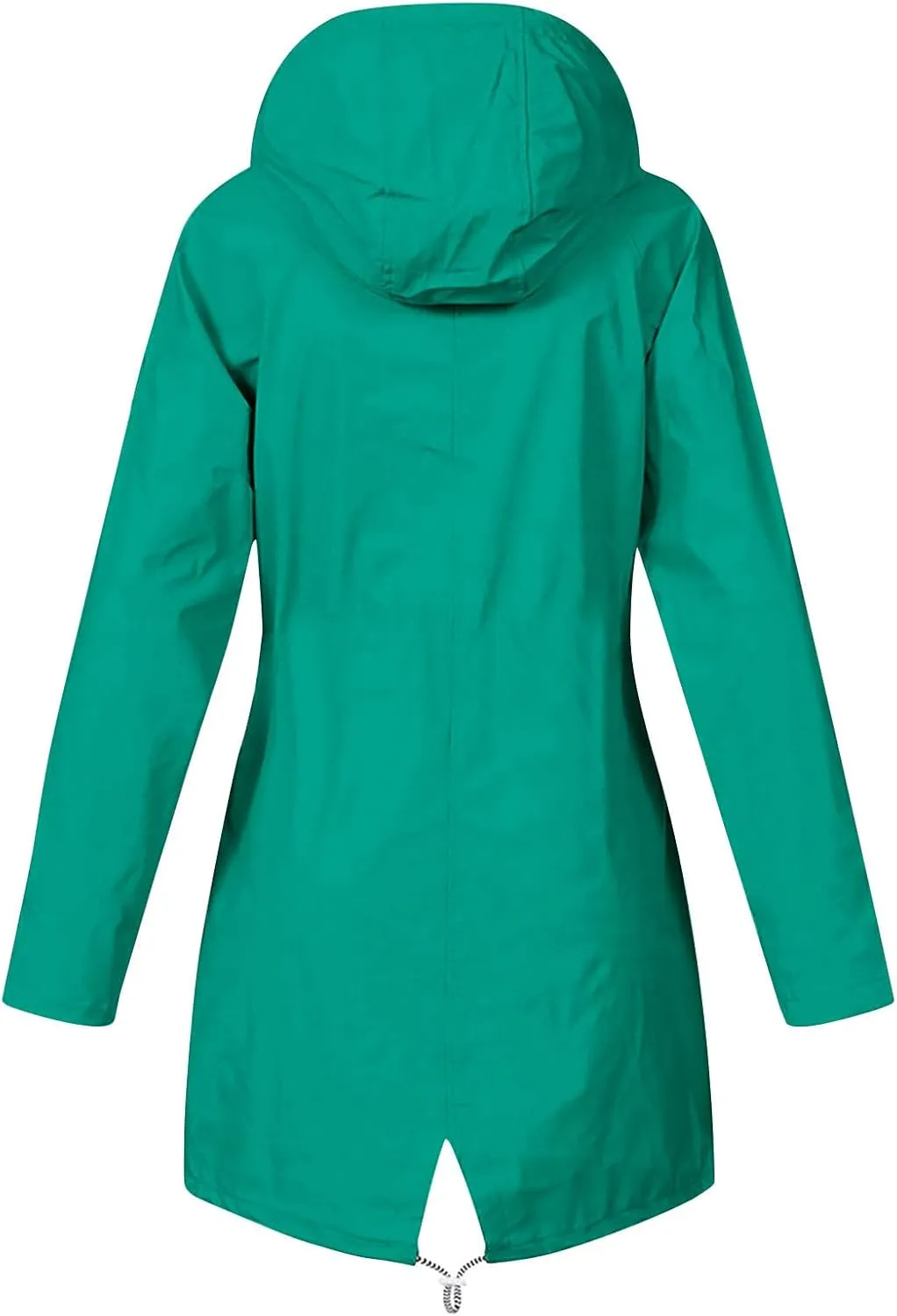 Rain Jacket Women Striped Lined Rain Jacket Lightweight Zip Up Rain Jacket Mid Length Windbreaker Plus Size Raincoat