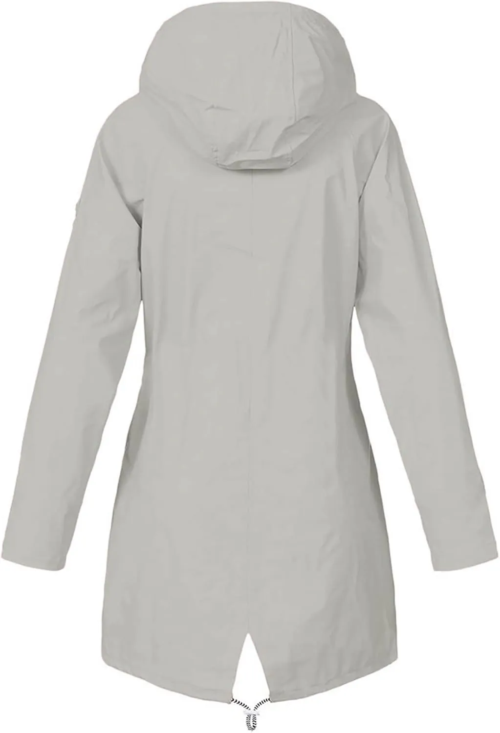 Rain Jacket Women Striped Lined Rain Jacket Lightweight Zip Up Rain Jacket Mid Length Windbreaker Plus Size Raincoat