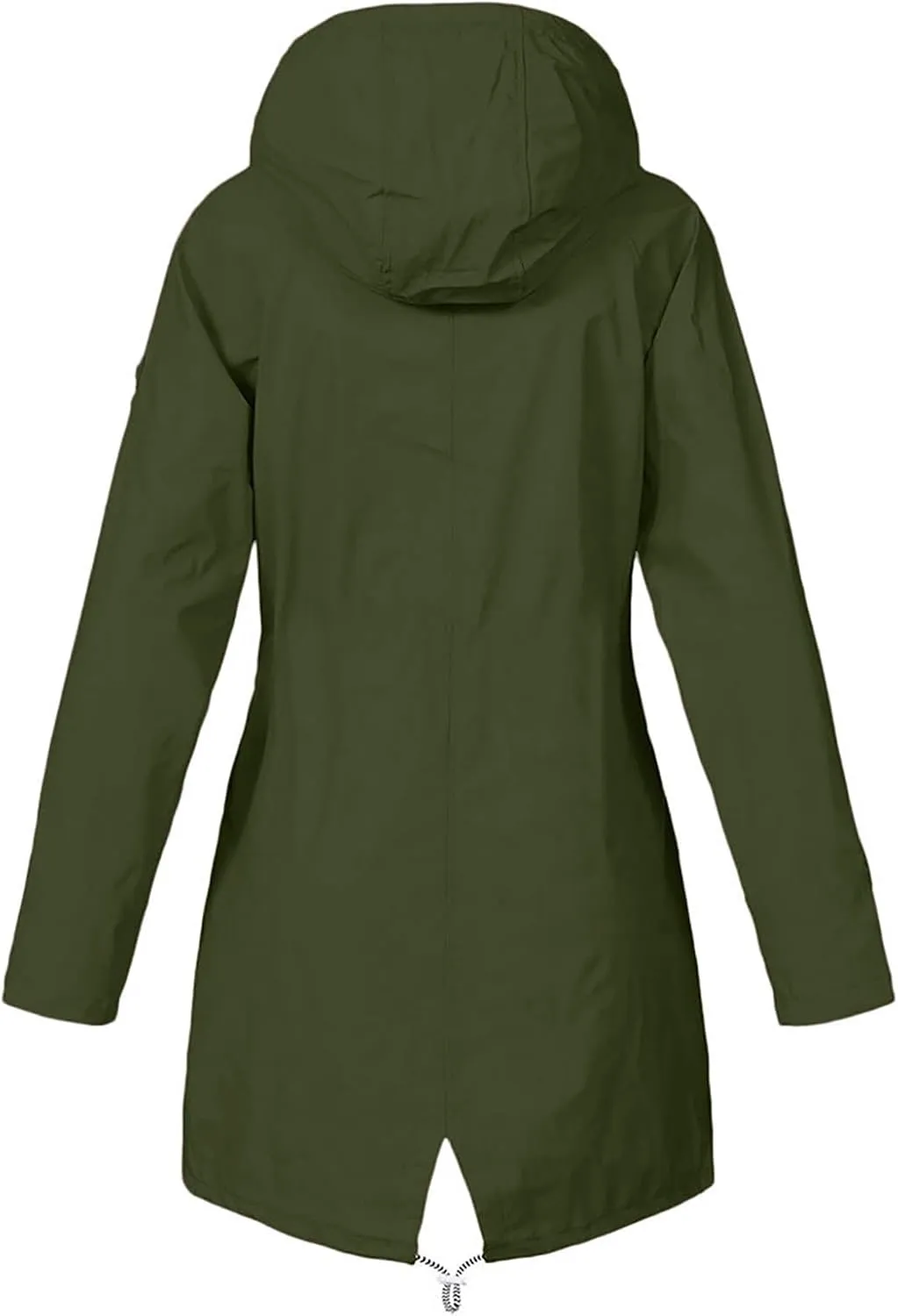 Rain Jacket Women Striped Lined Rain Jacket Lightweight Zip Up Rain Jacket Mid Length Windbreaker Plus Size Raincoat