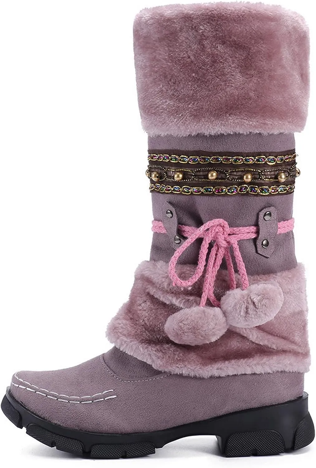 SBGMoSJ Snowboarding Boots Womens Womens Winter Boots Size 12 Wide Calf Winter Boots for Women Outdoor Boots Women Knee High Botas De Mujer Para El Frio Con Plataforma
