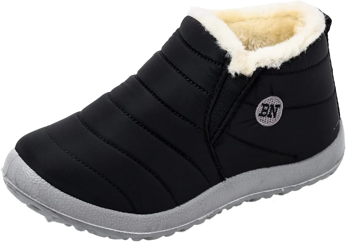 Slip on Winter Boots for Women Tall Snow Boots Women Size 9 Wide Calf Winter Booties for Women 2023 Womens Winter Fur Boots 8.5 Waterproof Womens Boots Lightweight