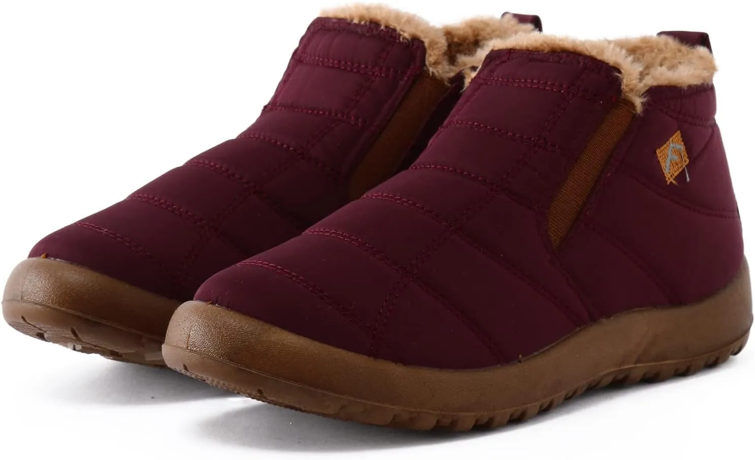 Snow Boots for Women Cute Waterproof Winter Walking Boots for Women Waterproof Winter Brown Fur Boots for Women Waterproof Womens Winter Snow Walking Shoes Botas De Frio Para Mujer Bajita