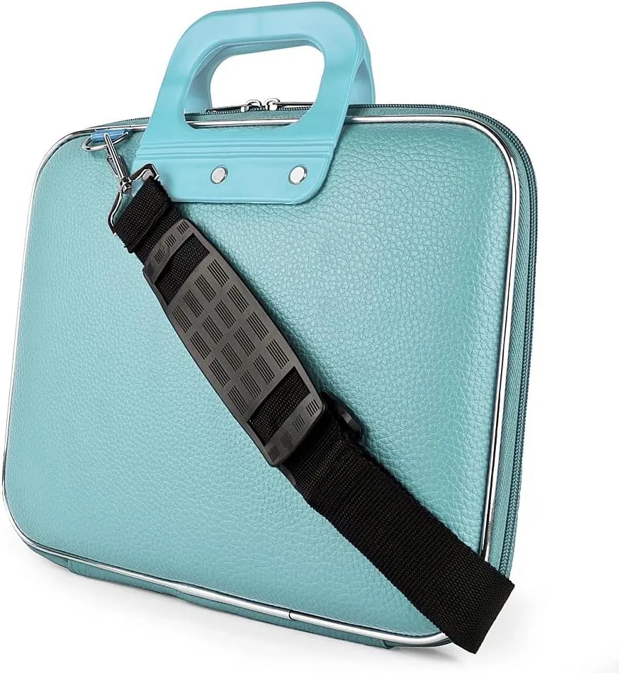 SUMAC 13 Inch Laptop Briefcase Bag-Compact,Water-Resistant Case for 2024 MacBook Air M3,XPS 13,Spectre-x360 (Aqua-14)