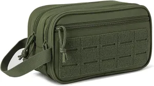 Tactical Toiletry Bag for Men, Compact Dopp Kit Mens Shaving Kit Travel Shower Bag, Utility Laser Cut EDC Tool Pouch Bag Horizontal Modular Pouches(G)