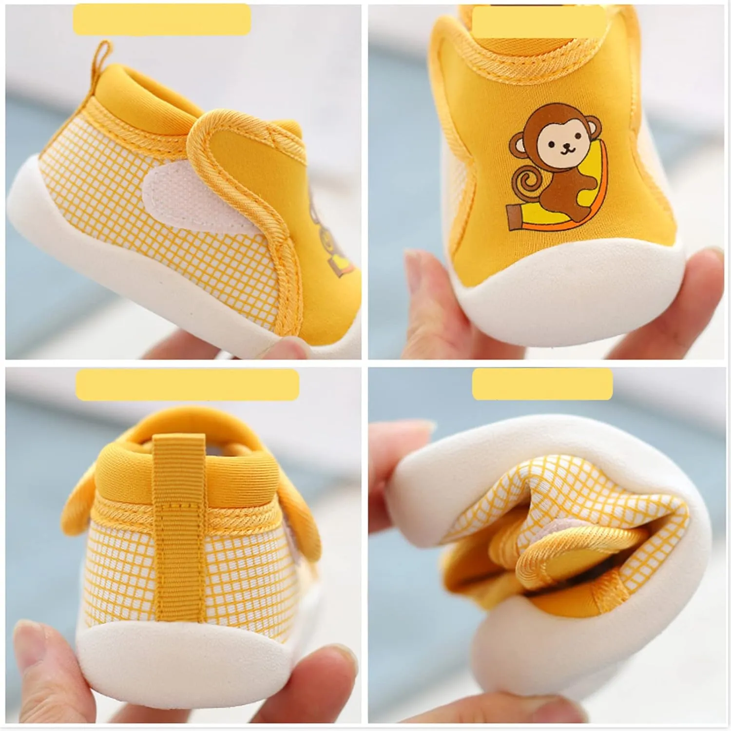 Toddler Girls Boys Leisure Shoes Cotton Cloth ??artoon Animal Prints Soft Flat Bottom Breathable Slip Fashion Kids Shoes