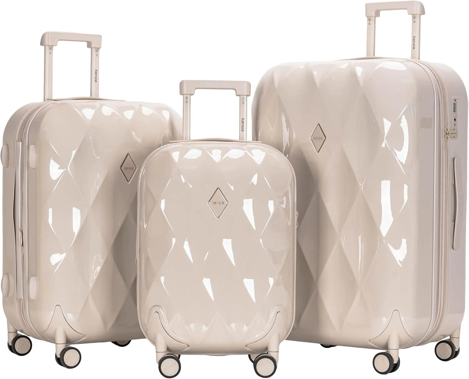 Travelers Club Women's Enchanting 3 Piece Luggage Set, Fog