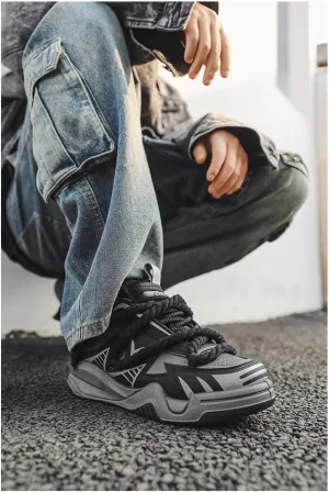 Trendy Skate Shoes for Men, Non Slip Comfy Lace Up Casual Shoes for All Seasons Street Walking Traveling Casual Outdoor Activities