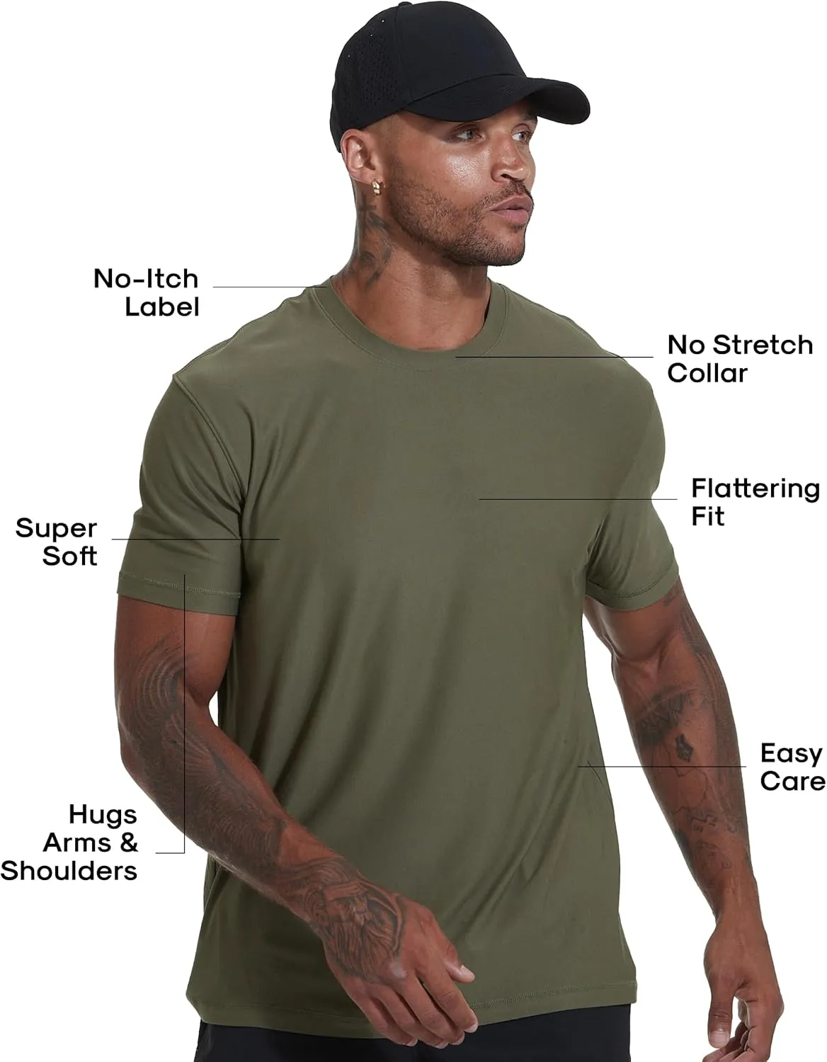 True Classic Workout Shirts for Men - Athletic Tops & Gym Shirts for Men | Quick-Dry Mens Workout Shirt Base Layer