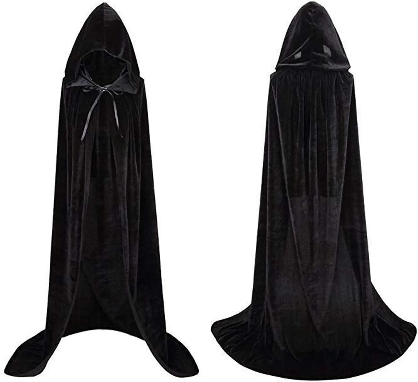 Unisex Adult Velvet Hooded Cloak Halloween Role Play Cape Costume