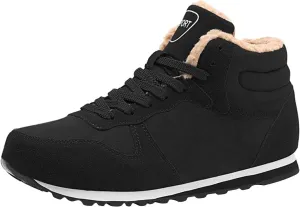 Waterproof Snow Boots for Women Leather Slip on Winter Boots for Women Waterproof Snow Non Slip Warm Winter Waterproof Boots Women Arch Support Winter Womens Boots 9.5 W Botas Nieve Largas