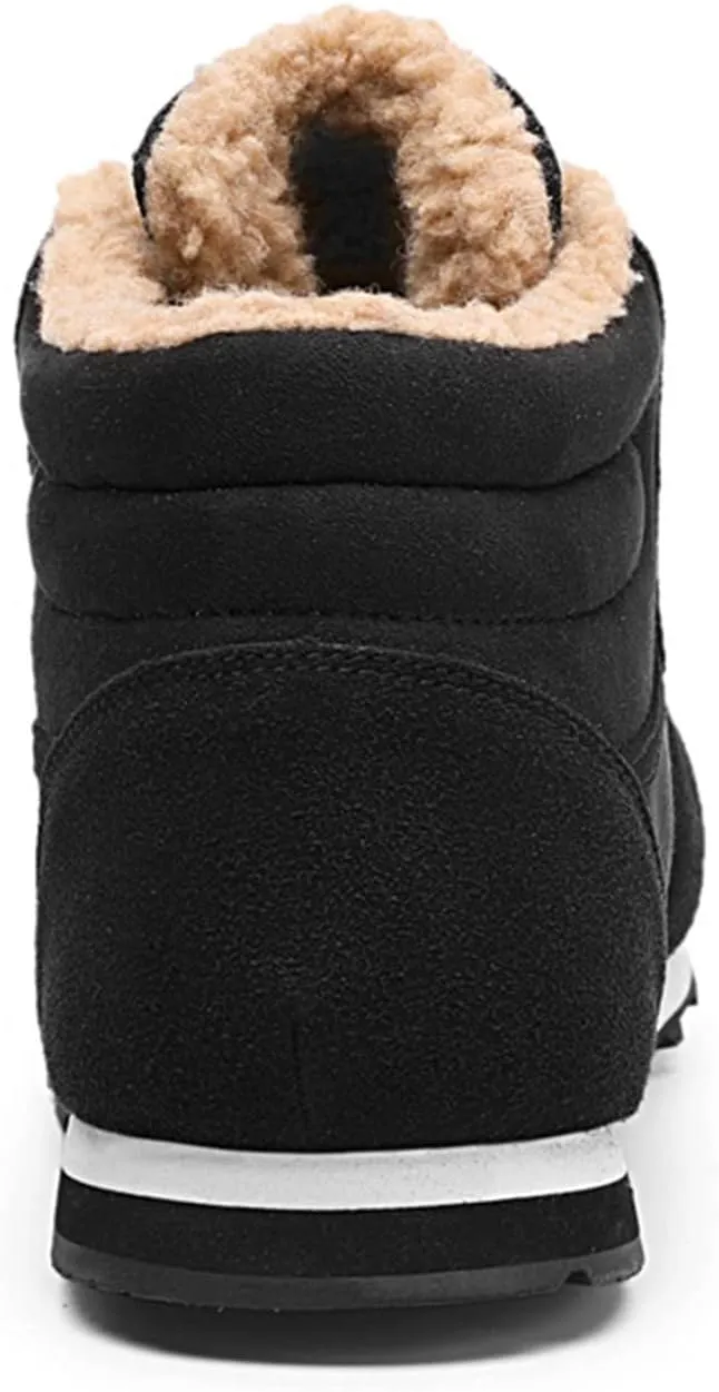 Waterproof Snow Boots for Women Leather Slip on Winter Boots for Women Waterproof Snow Non Slip Warm Winter Waterproof Boots Women Arch Support Winter Womens Boots 9.5 W Botas Nieve Largas