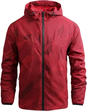 Windbreaker Jackets for Men Performance Waterproof Windproof Trench Rain Coats Fall Casual Loose Fit Sports Hoodies